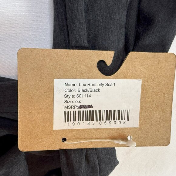 New NWT Oiselle x Head & Hands Collaboration Scarf. Dark Gray Black, RARE - Picture 7 of 7